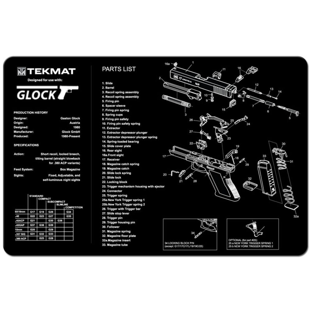 tekmat - Glock - TEKMAT GLOCK - 11X17IN for sale
