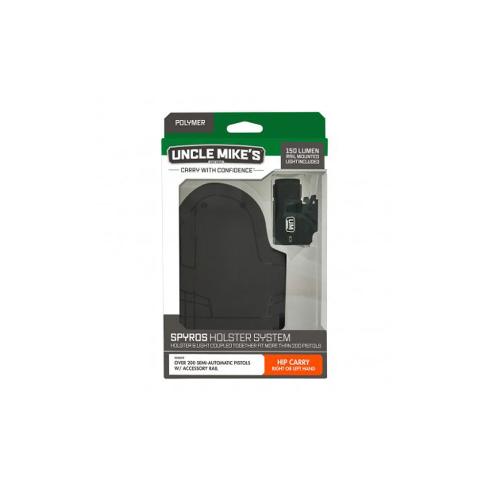 uncle mike's - 99001LBA - SPYROS MULTIFIT HOLSTER W/150 LUMEN LED for sale